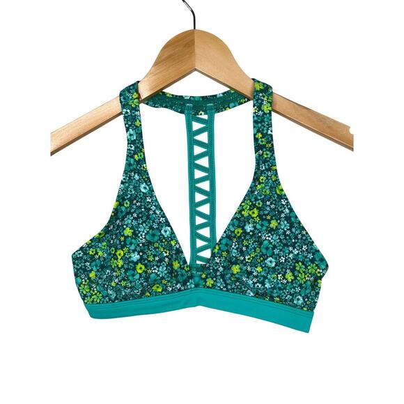 Athleta Zahara bikini top in green ditsy floral women’s size small - Picture 1 of 6